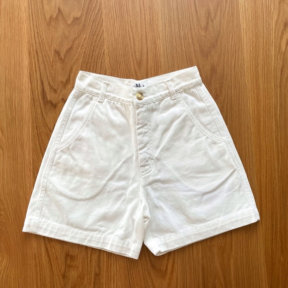Me & Arrow Pants - Me & Arrow Petite Short Pants White Bull Denim Size Small